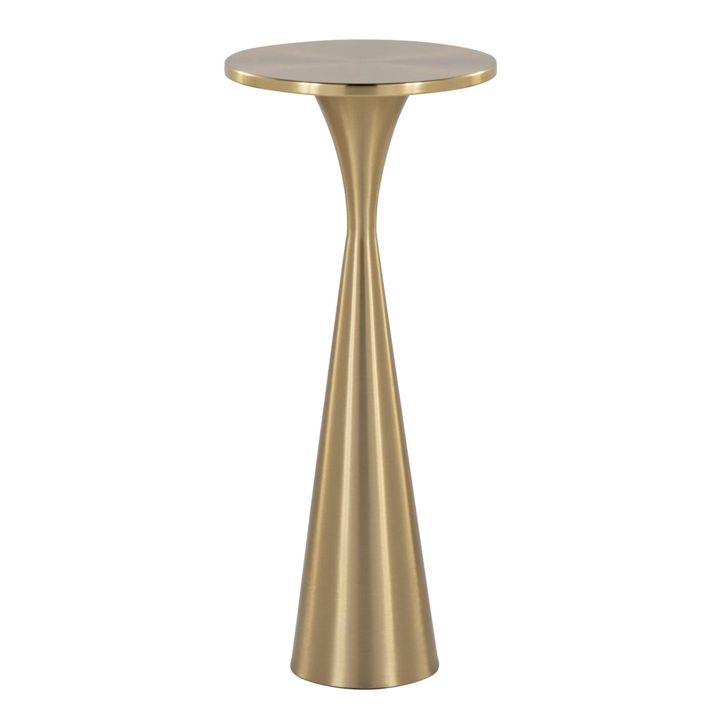Gemma 22" Metal Side Table - Modern Brass