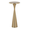Gemma 22" Metal Side Table - Modern Brass