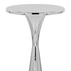 Gemma 22" Metal Side Table - Polished Nickel