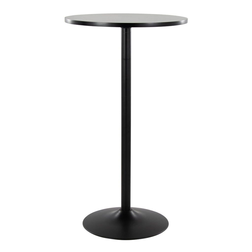 Pebble Table - Black Metal, Black Mdf