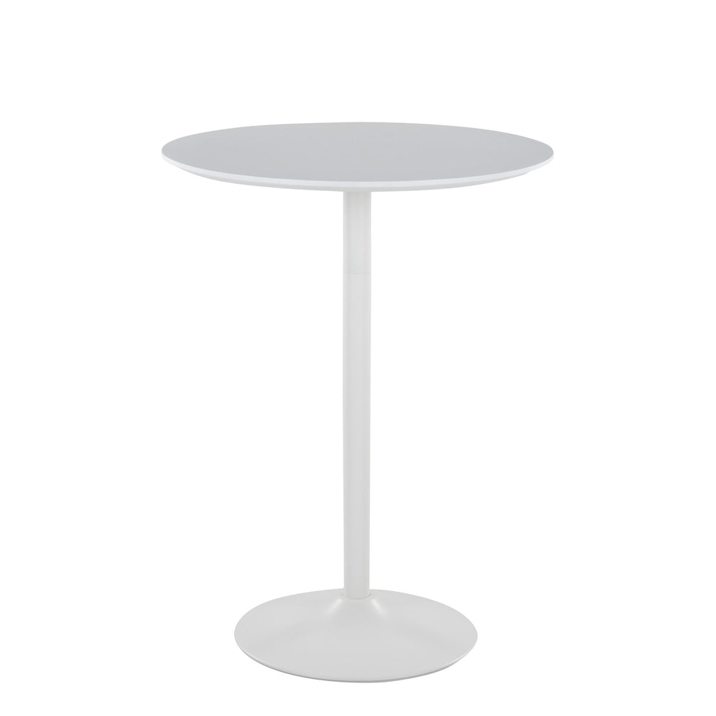 Pebble 3-Height Table - White Metal, White Mdf