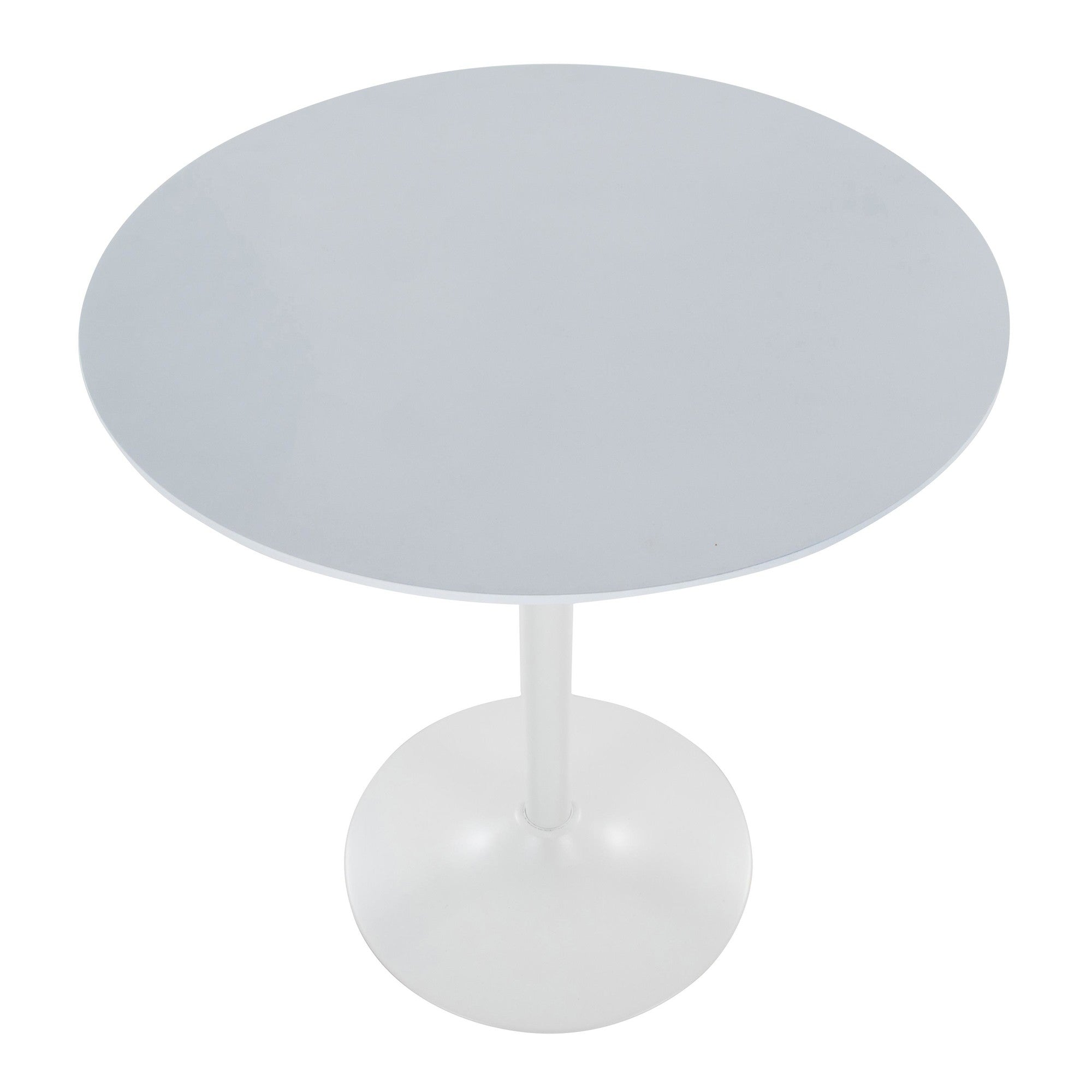 Pebble 3-Height Table - White Metal, White Mdf