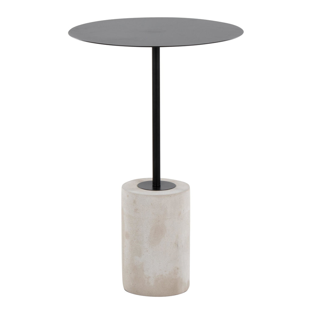 Symbol Side Table - Concrete, Black Steel