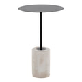 Symbol Side Table - Concrete, Black Steel