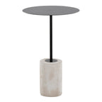Symbol Side Table - Concrete, Black Steel