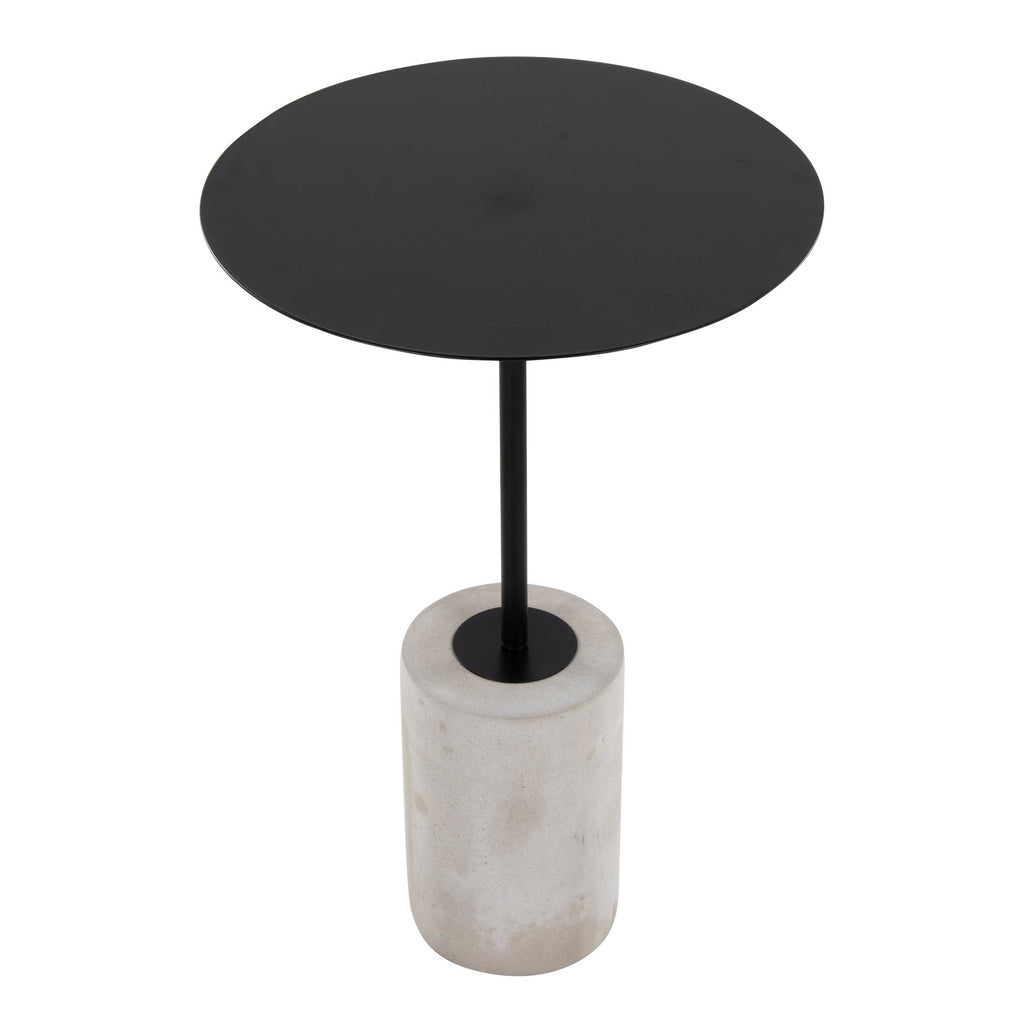 Symbol Side Table - Concrete, Black Steel