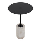 Symbol Side Table - Concrete, Black Steel