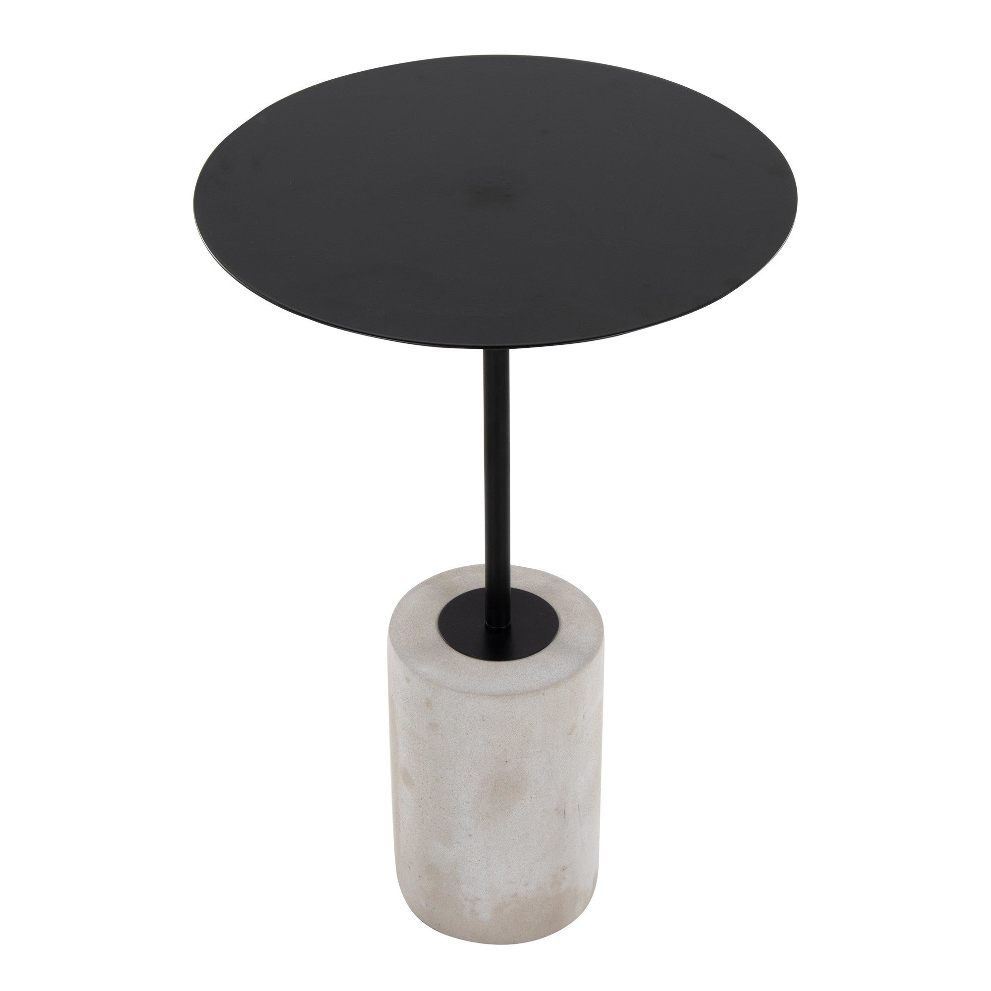 Symbol Side Table - Concrete, Black Steel