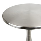 Lenuxe 24" Metal Accent Table - Brushed Nickel