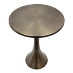 Lenuxe 24" Metal Accent Table - Matte Golden Bronze