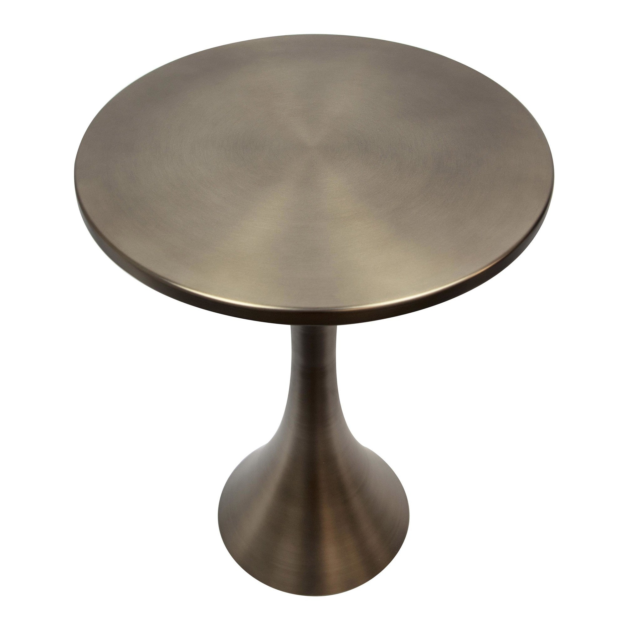 Lenuxe 24" Metal Accent Table - Matte Golden Bronze