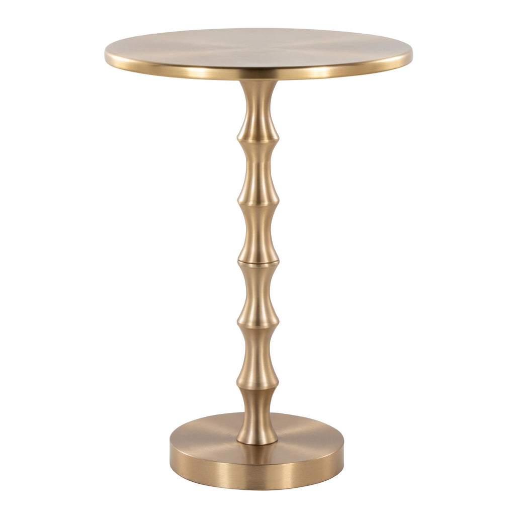 Bora 26.75" Metal Accent Table - Gold Metal