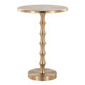 Bora 26.75" Metal Accent Table - Gold Metal