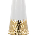 Penelope 22" Ceramic Table Lamp - White & Gold Ceramic Body, White Shade