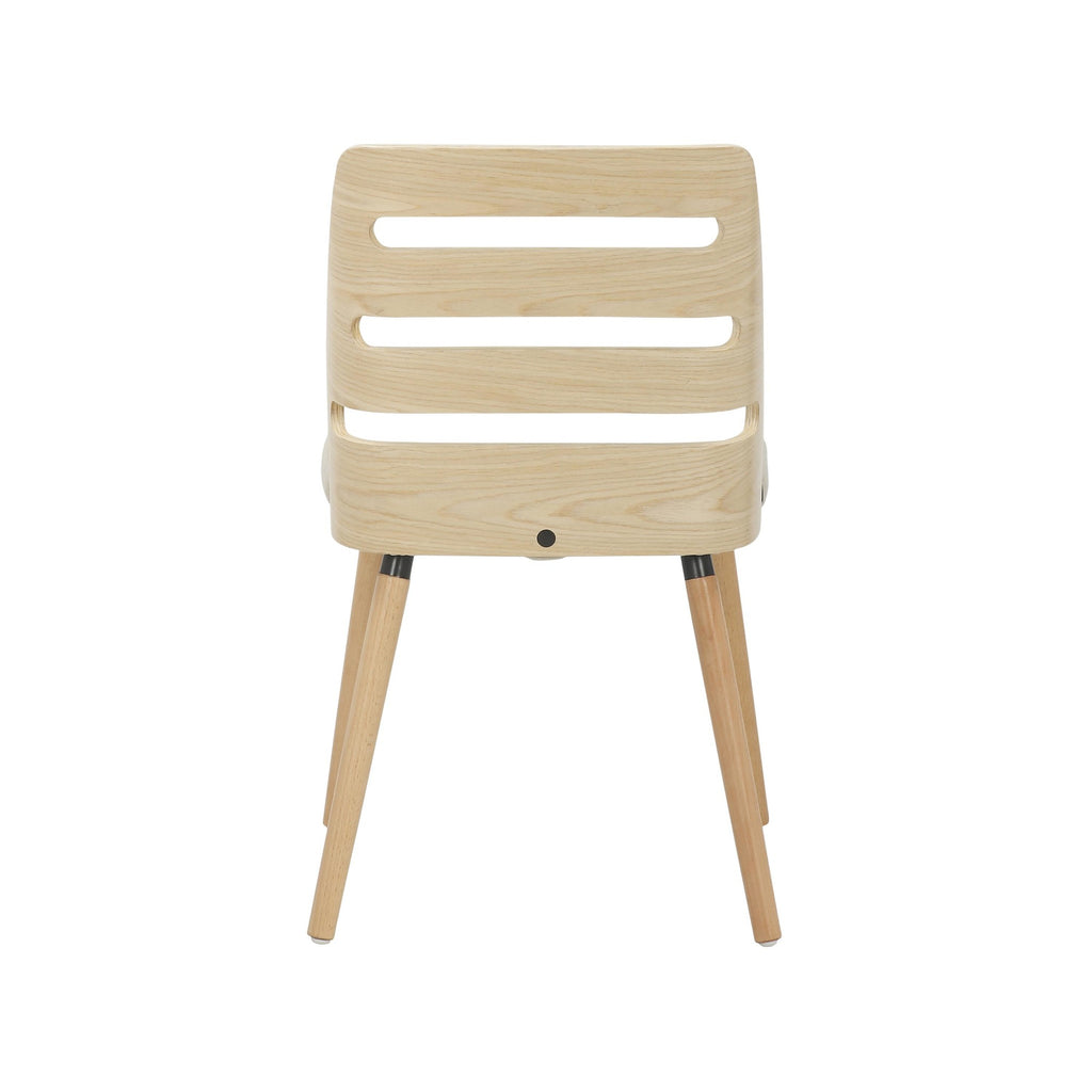 Trevi Chair - Natural Wood, Cream Fabric