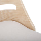 Trevi Chair - Natural Wood, Cream Fabric