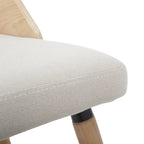 Trevi Chair - Natural Wood, Cream Fabric