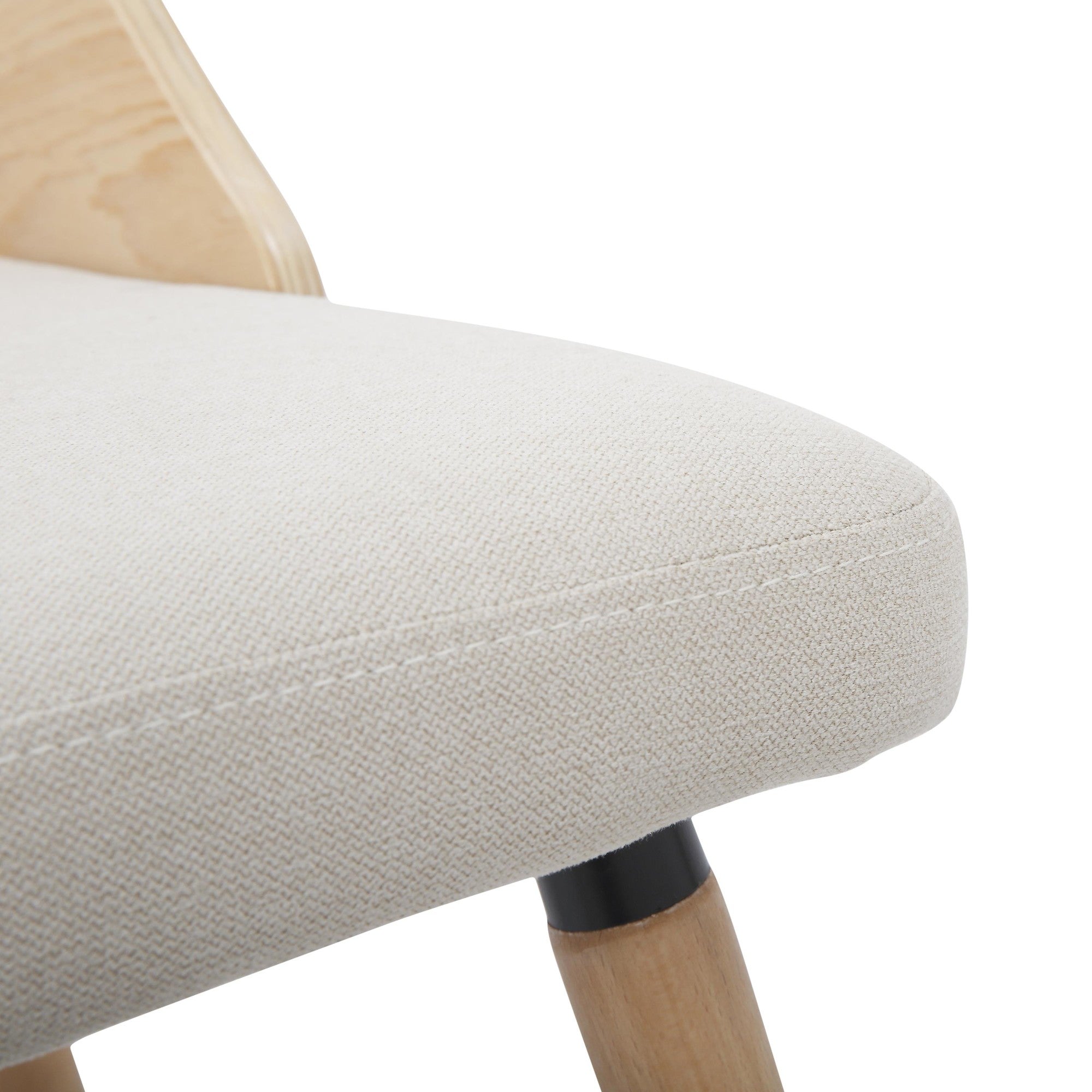Trevi Chair - Natural Wood, Cream Fabric