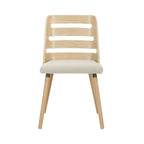 Trevi Chair - Natural Wood, Cream Fabric