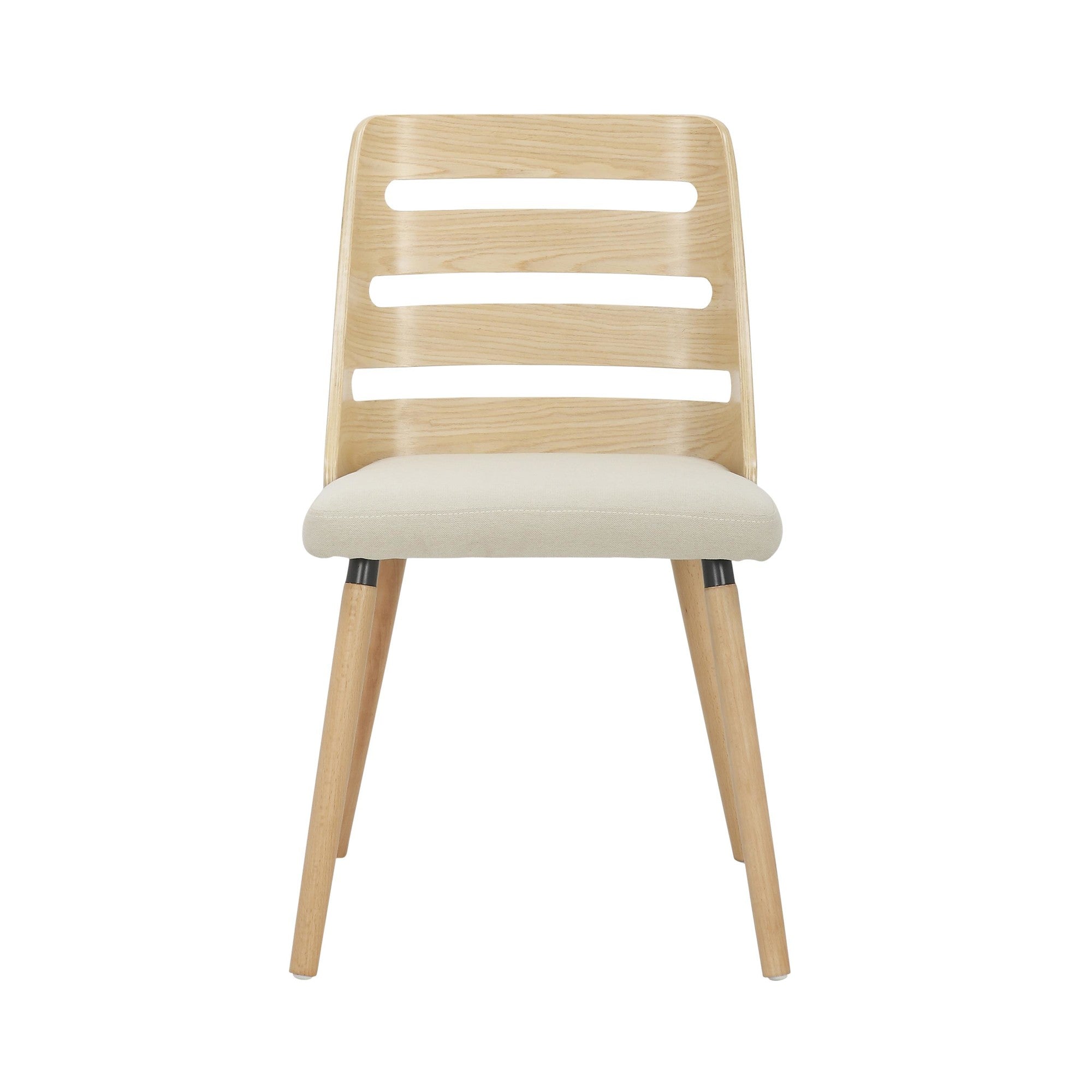 Trevi Chair - Natural Wood, Cream Fabric