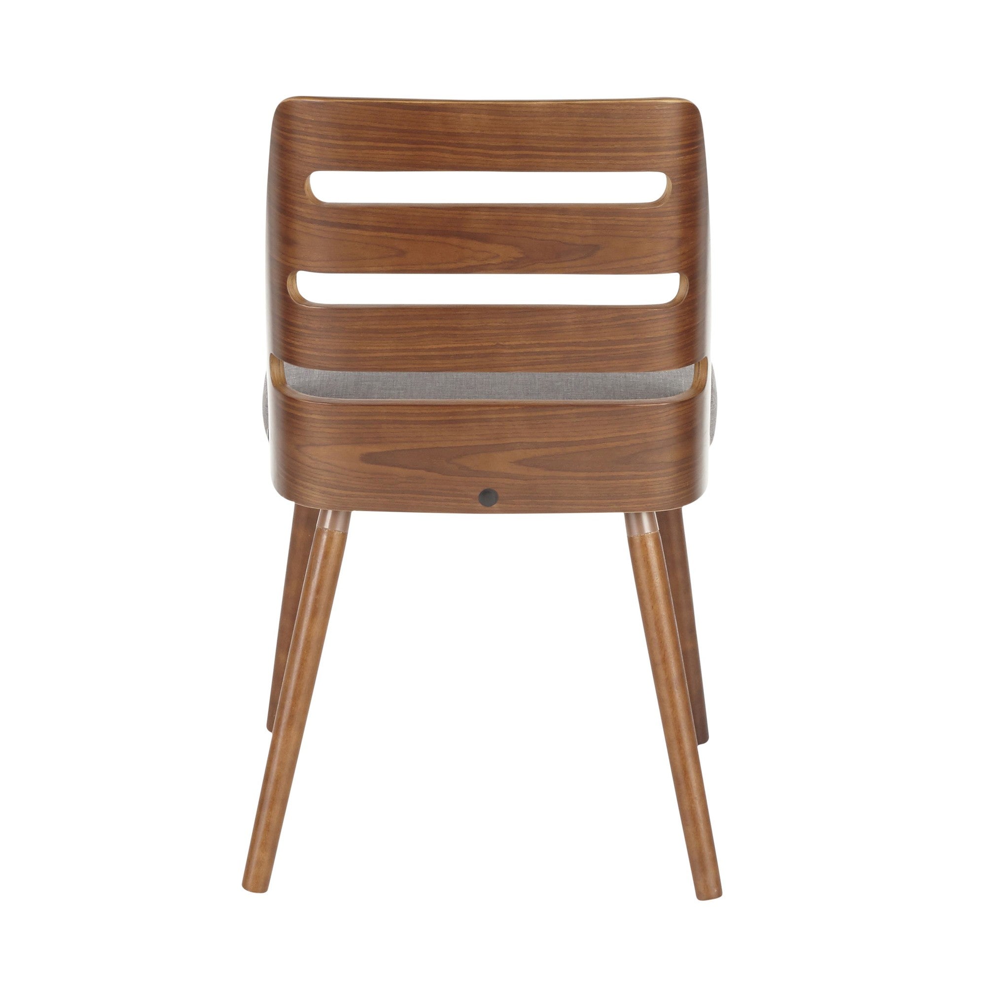 Trevi Chair - Walnut Wood, Grey Fabric