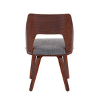 Triad Chair - Set of 2 - Walnut Bamboo, Grey Noise Fabric