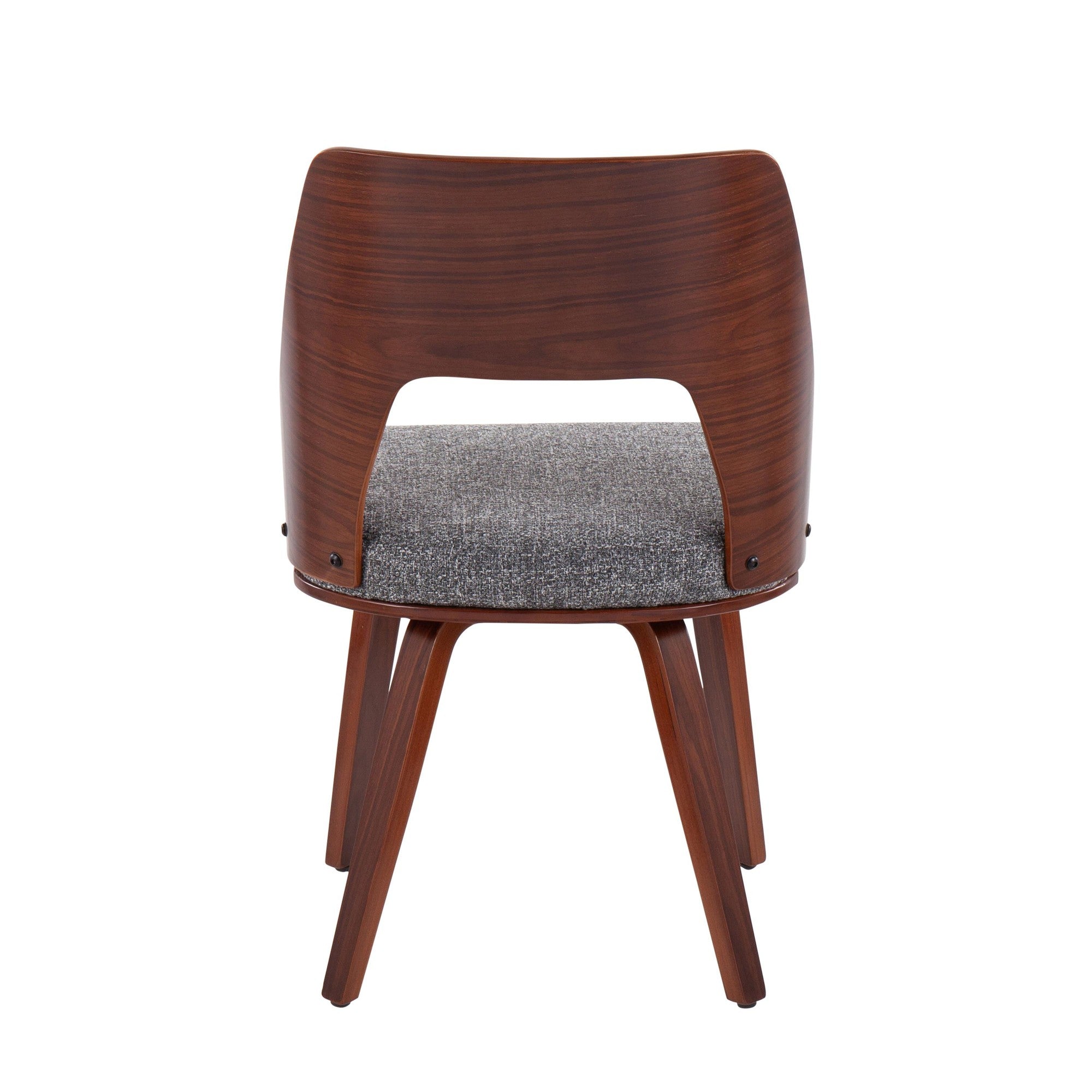 Triad Chair - Set of 2 - Walnut Bamboo, Grey Noise Fabric