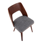 Triad Chair - Set of 2 - Walnut Bamboo, Grey Noise Fabric