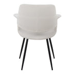 Vintage Flair Chair - Set of 2 - Black Metal, Cream Velvet