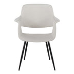 Vintage Flair Chair - Set of 2 - Black Metal, Cream Velvet