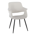 Vintage Flair Chair - Set of 2 - Black Metal, Cream Velvet