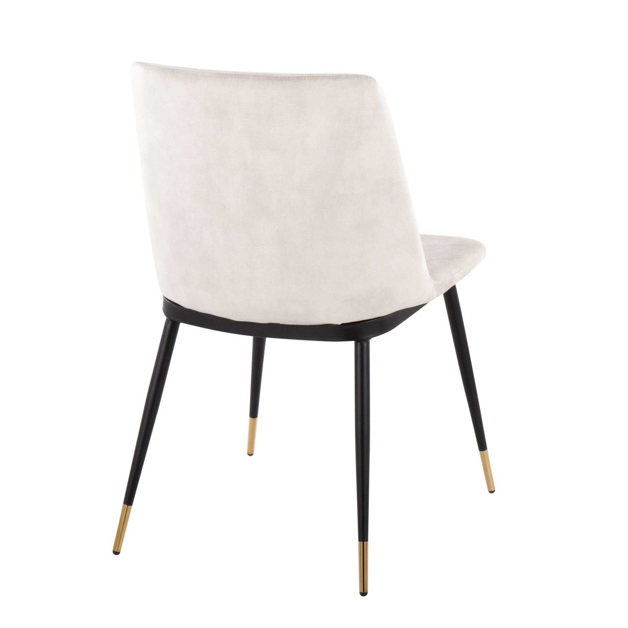 Wanda Chair - Set of 2 - Black Metal, Gold Metal, Beige Velvet