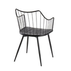 Winston Chair - Black Metal, Black Wood