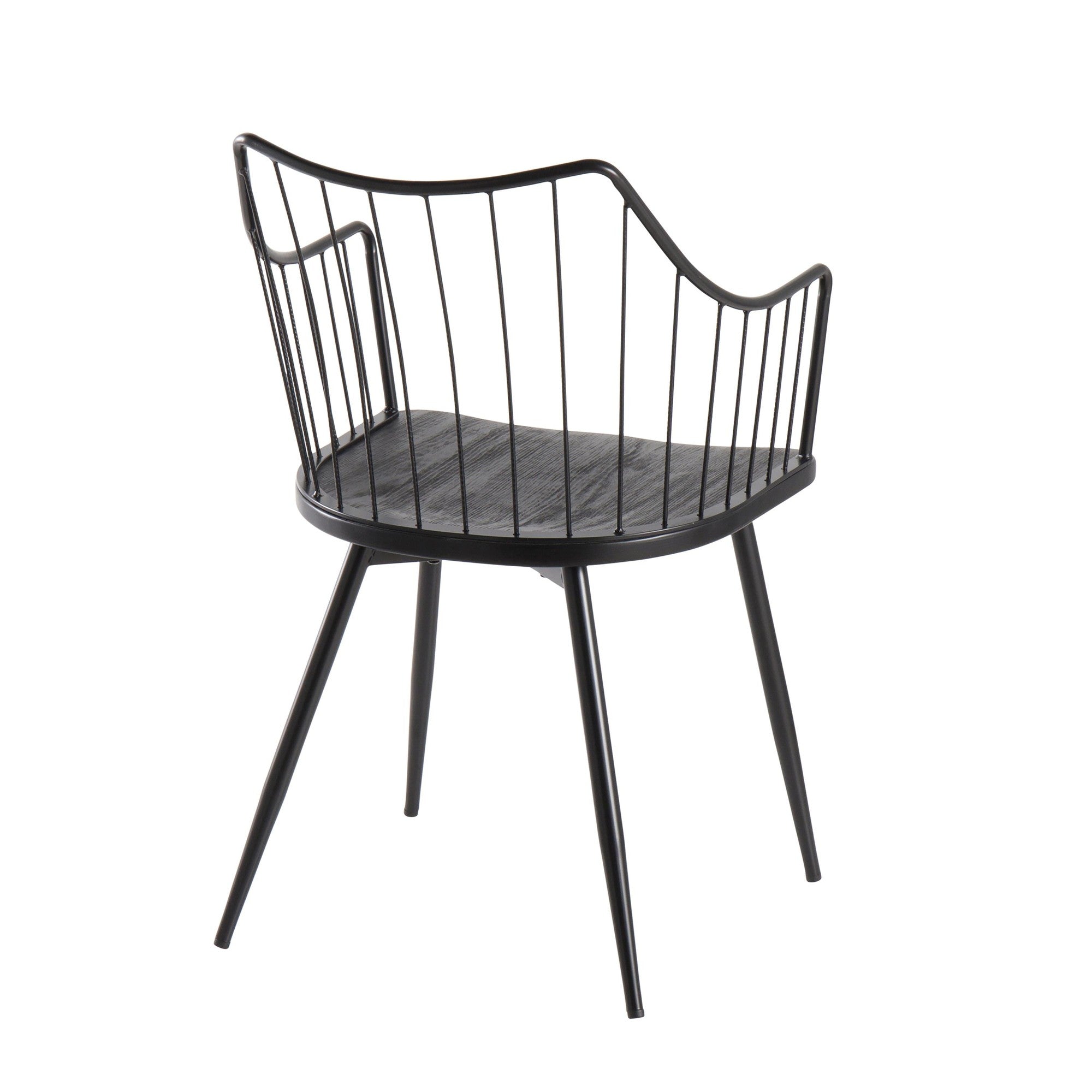 Winston Chair - Black Metal, Black Wood