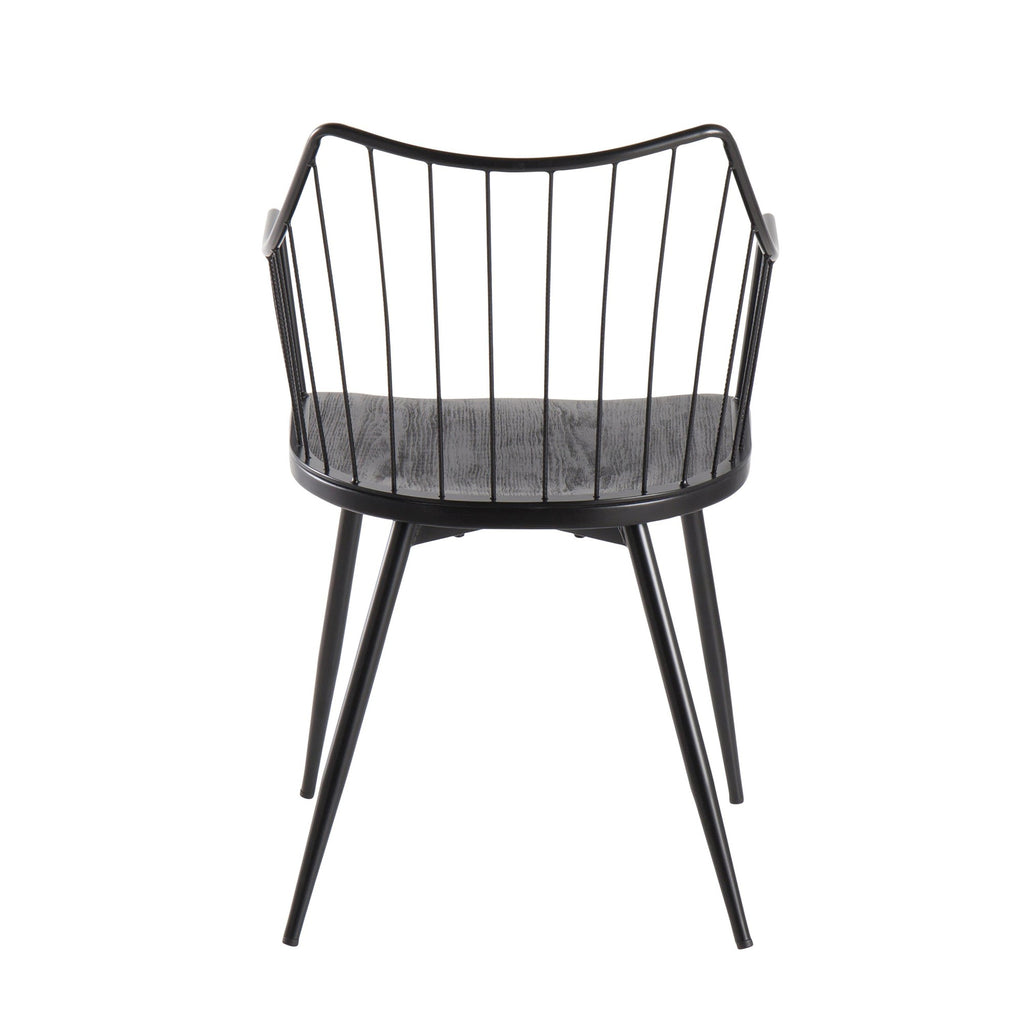 Winston Chair - Black Metal, Black Wood