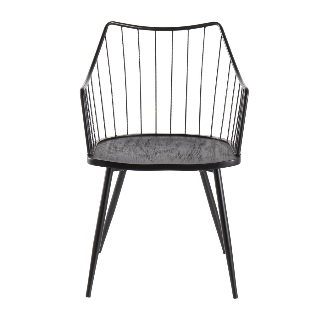 Winston Chair - Black Metal, Black Wood