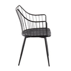 Winston Chair - Black Metal, Black Wood