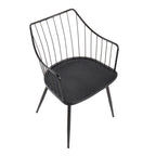 Winston Chair - Black Metal, Black Wood