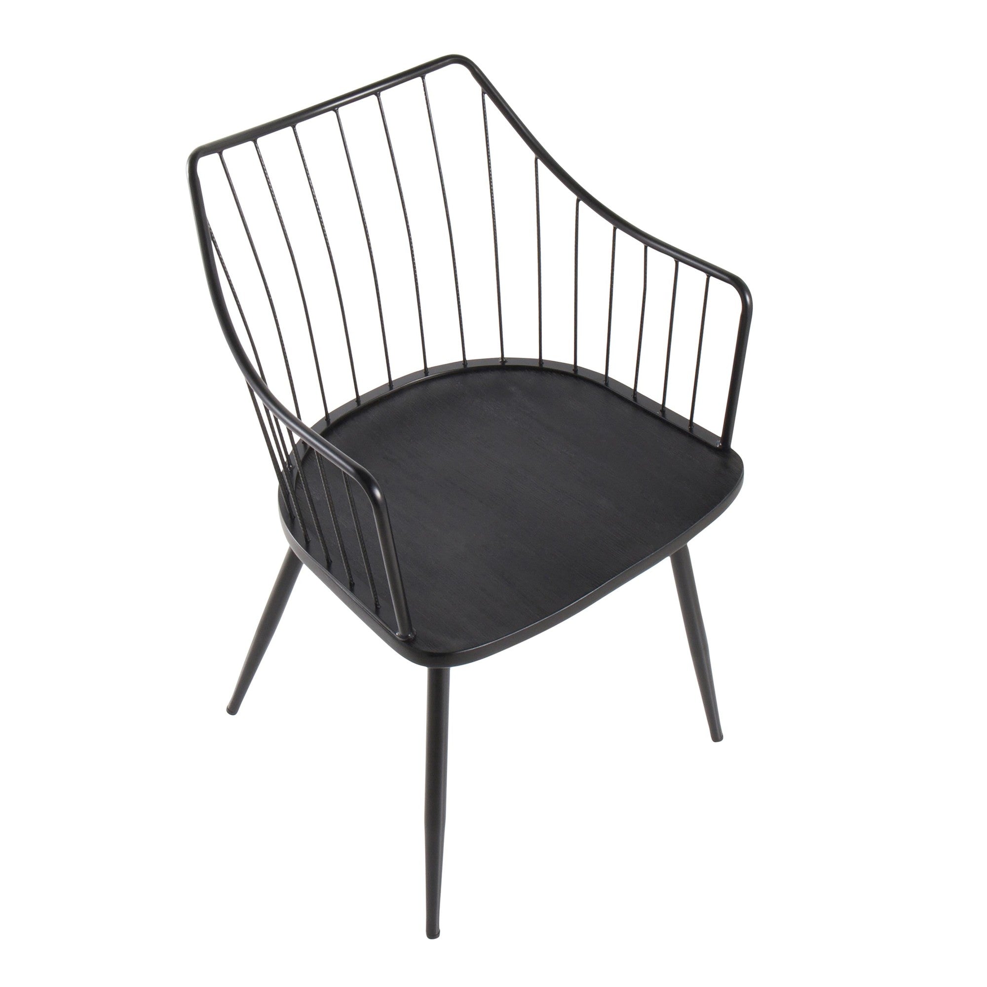 Winston Chair - Black Metal, Black Wood