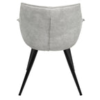 Wrangler Chair - Set of 2 - Black Metal, Light Grey Cowboy Fabric