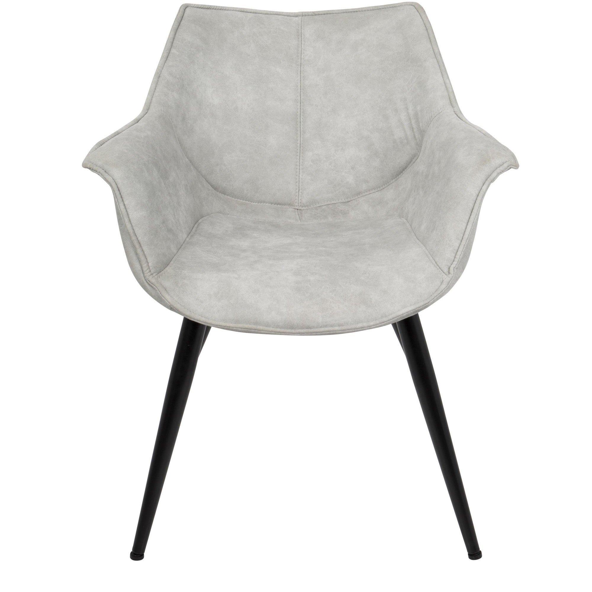 Wrangler Chair - Set of 2 - Black Metal, Light Grey Cowboy Fabric