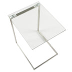 Zenn End Table - Stainless Steel, Glass